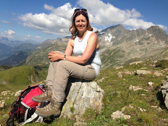 Viewpoint at Col de Bonhomme on the Tour de Mont Blanc Photo: Heatheronhertravels.com