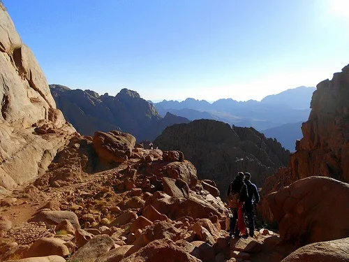 Climbing Mt Sinai in Egypt Photo: Mina Mahrous