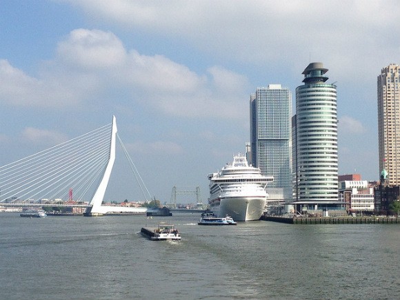 Rotterdam harbour seen from the Spido Harbour tour - what to see in Rotterdam in one day Photo: Heatheronhertravels.com