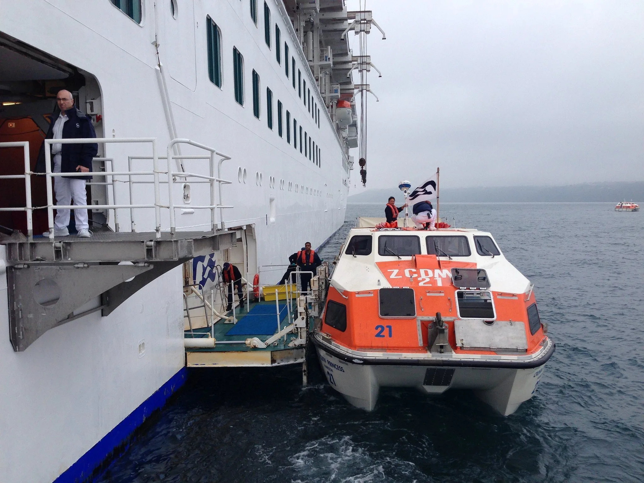 Taking the cruise tender to Guernsey Photo Heatheronhertravels.com