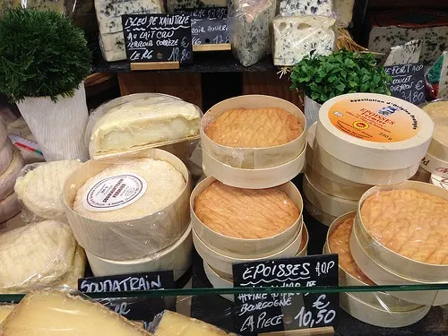 Cheeses at the Fromagerie in Marche d'Aligre in Paris Photo: Heatheronhertravels.com