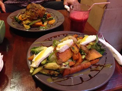Vegetarian dish at Earth Cafe in Marrakech Photo: Heatheronhertravels.com