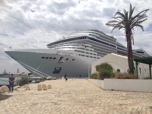 MSC Splendida at Tunis Photo: Heatheronhertravels.com