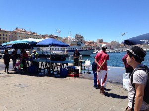 Fish stalls on the quay at Marseille; Heatheronhertravels