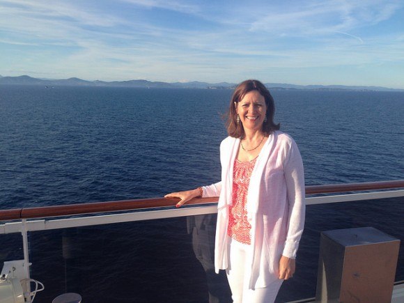 What to pack on a Mediterranean Cruise - a light cardigan to wear on cooler evenings Photo: Heatheronhertravels.com