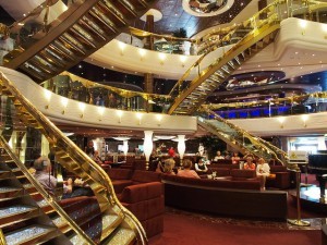 Atrium of MSC Splendida with MSC Cruises
