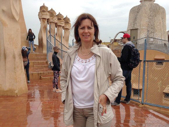 What to pack for a Mediterranean Cruise - a light jacket - Barcelona at Casa Mila Photo: Heatheronhertravels.com
