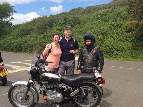 Vintage Enfield Bullet at Bracelet Bay, Gower Photo: Heatheronhertravels.com