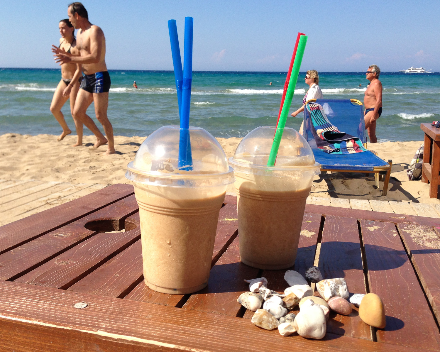 Frappe coffee in Zakynthos Greece Photo Heatheronhertravels.com