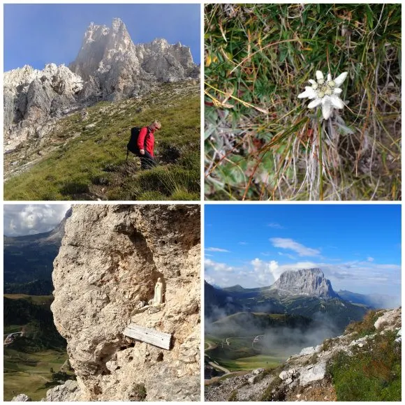 Climbing my Via Ferrata in the Dolomites Photo: Heatheronhertravels.com