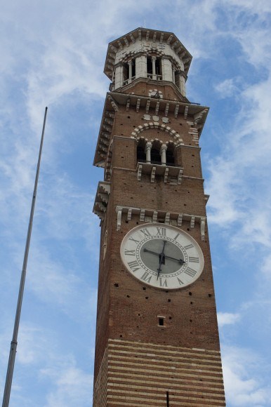 The Lamberti Tower in Verona, Italy