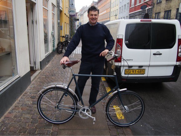 Guy with his new Sogreni Bicycle in Copenhagen Photo: Heatheronhertravels.com