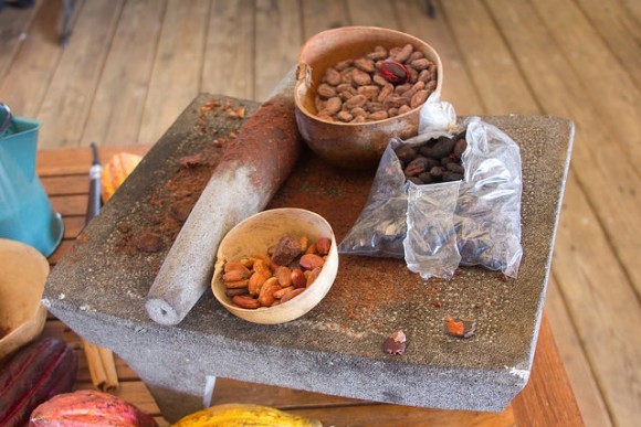 Ingredients for making chocolate at the Grenada Chocolate Festival