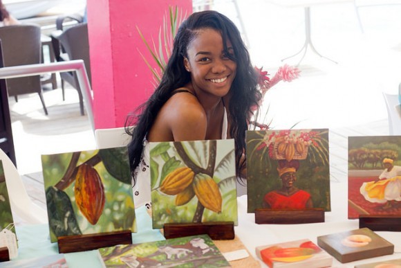 Art show at the Grenada Chocolate Festival