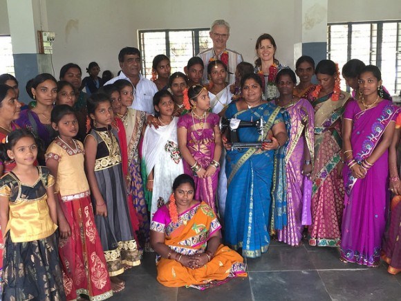 Tailoring school presentation at Nandikotkur, India Photo: Heatheronhertravels.com