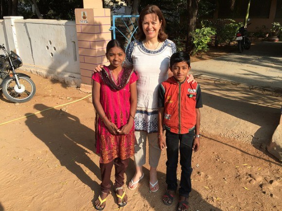 Meeting sponsor children in Ananthapur, India Photo: Heatheronhertravels.com