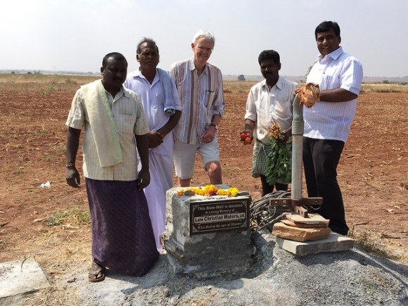 Visiting Bore Wells near Nandikotkur, India Photo: Heatheronhertravels.com