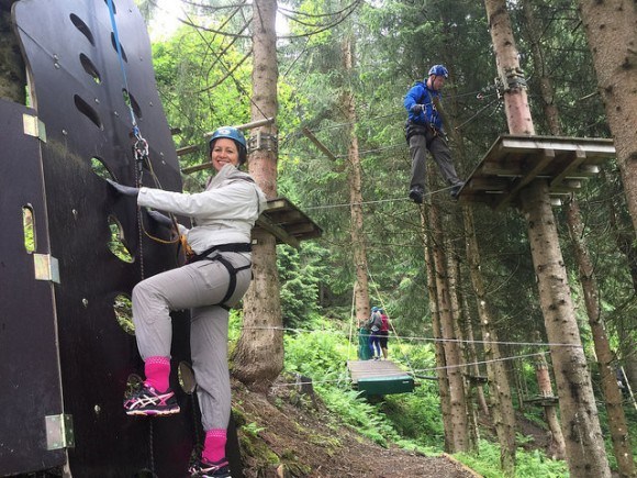 Climbing at Horn Park in Wilder Kaiser, Austria