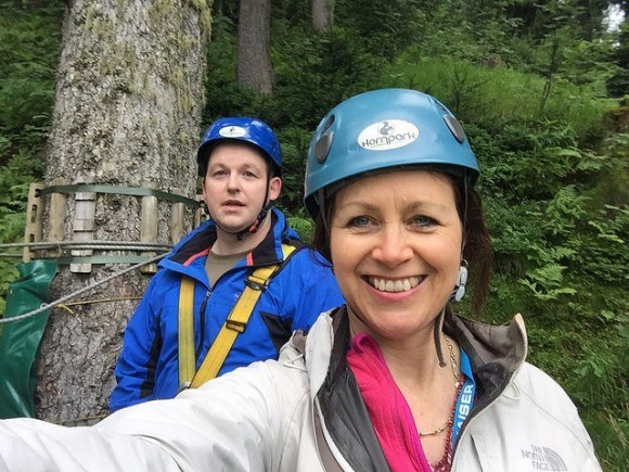 Climbing at Horn Park in Wilder Kaiser, Austria