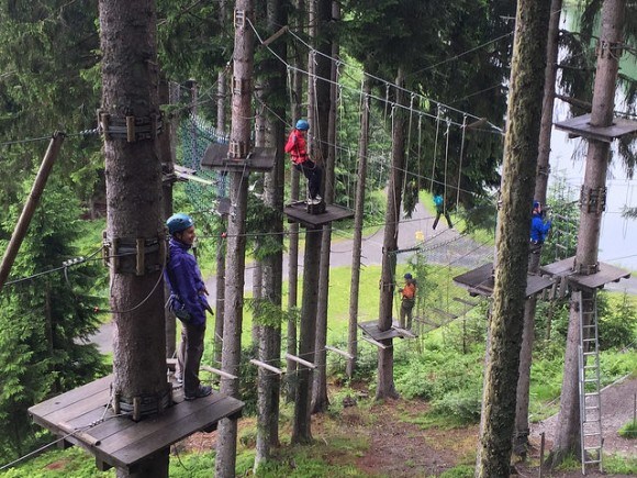 Climbing at Horn Park in Wilder Kaiser, Austria