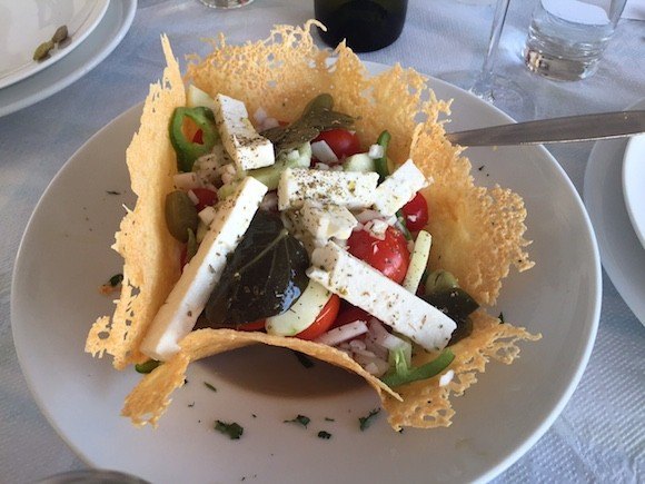 Greek Salad at Kalisti Taverna Photo: Heatheronhertravels.com