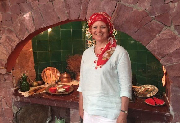 Heather tries out some Turkish cooking on Azamara Cruise Photo: Heatheronhertravels.com