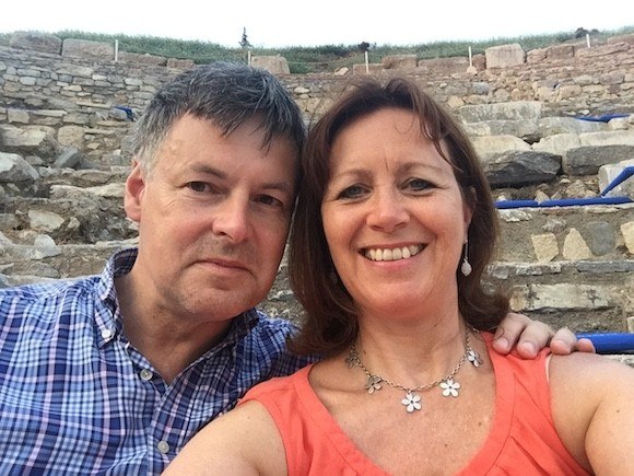 Heather and Guy at the Concert in Ephesus, Turkey