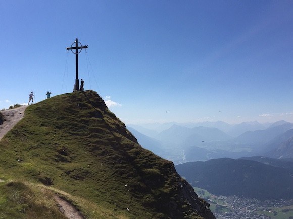 The cross on Seefelder Spitze in Austria Photo: Heatheronhertravels.com