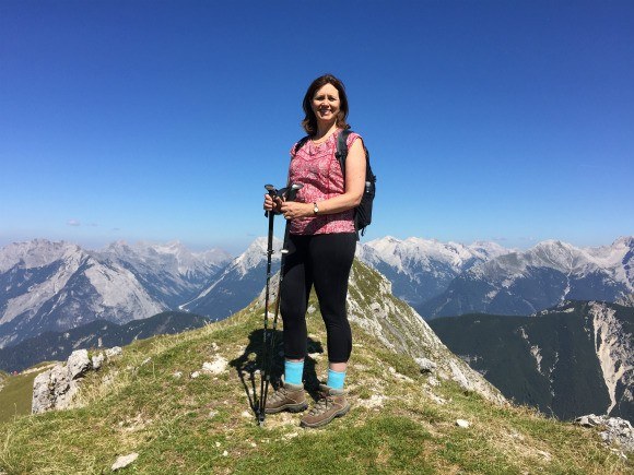 Heather at the top of Seefelder Spitze Photo: Heatheronhertravels.com