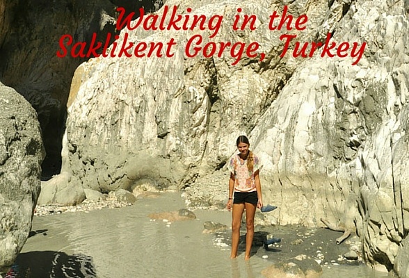Walking in the Saklikent Gorge, Turkey