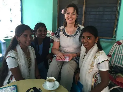 Meeting sponsor children in India Photo: Heatheronhertravels.com