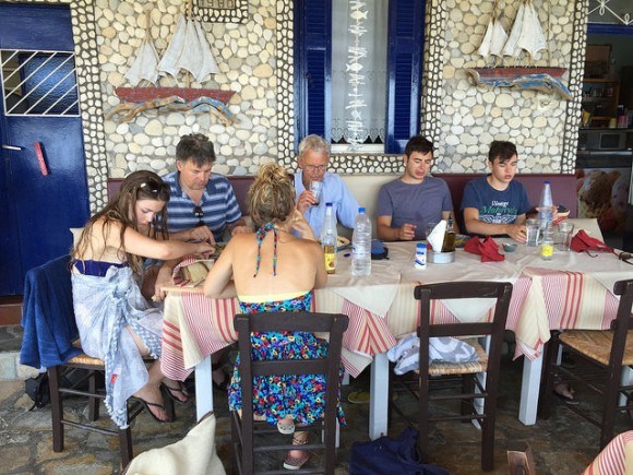 Greek Taverna at lunchtime on Zakynthos