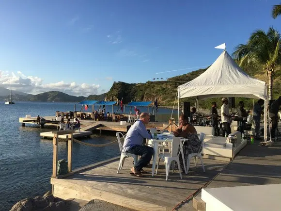 Sunset at Salt Plage on St Kitts Heatheronhertravels.com