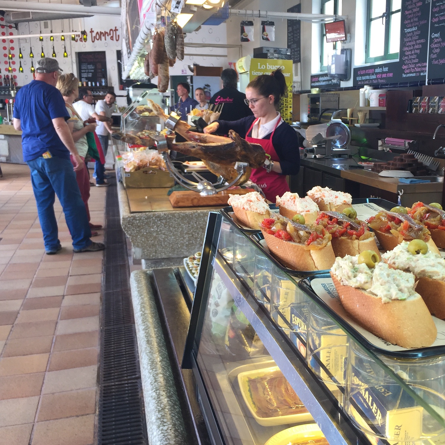 Tapas in the fish market of Mahon in Menorca