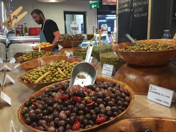 Olives in the market at Avignon Photo: Heatheronhertravels.com