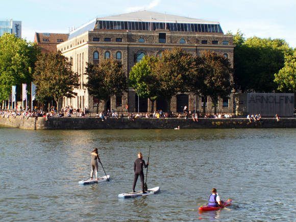 Paddle Boarders in Bristol Harbour
