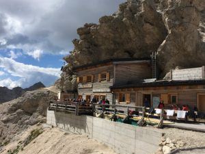 Mountain huts in the Dolomites