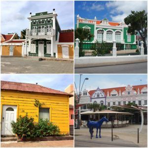 Colourful buildings in Aruba