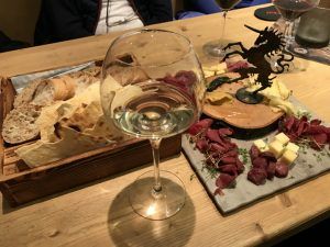 Austrian wine and cheese at Plangger