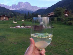 A well earned aperitif in the Dolomites