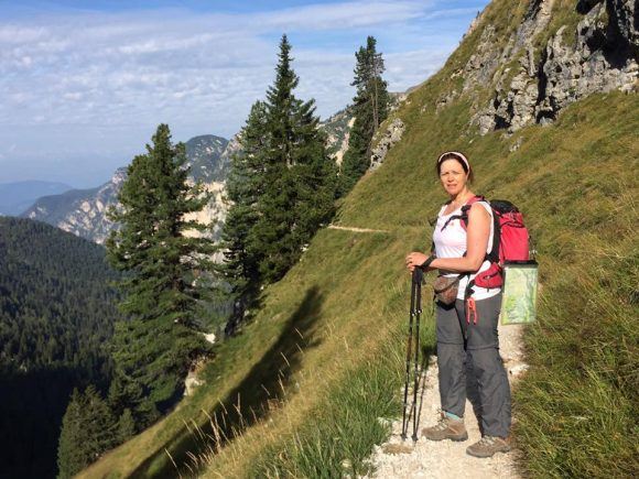 Leaving Rifugio Bergamo in South Tyrol