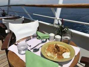 Lunch on board Aegean Odyssey Photo: Heatheronhertravels.com