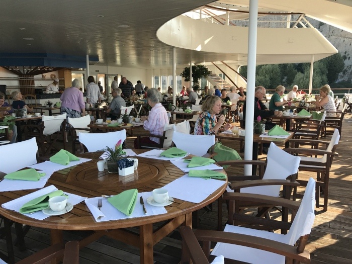 Terrace restaurant on Aegean Odyssey