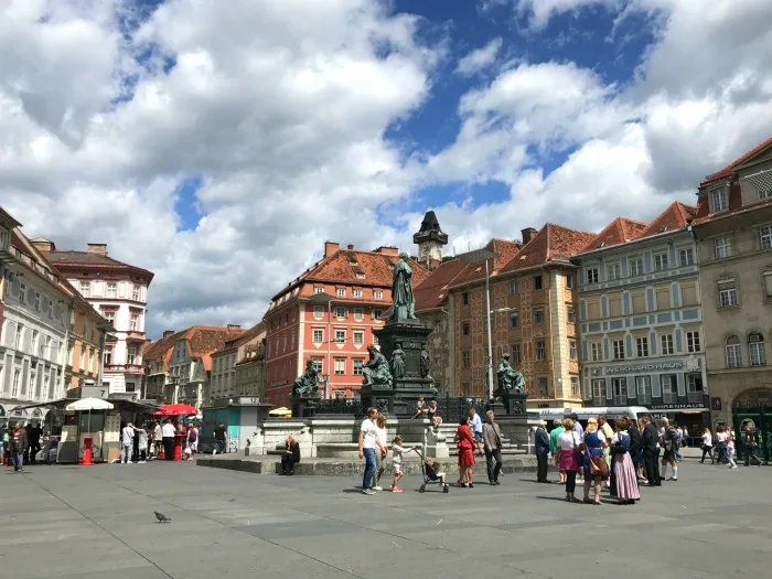 Hauptplatz in Graz - what do in Graz Photo: Heatheronhertravels.com