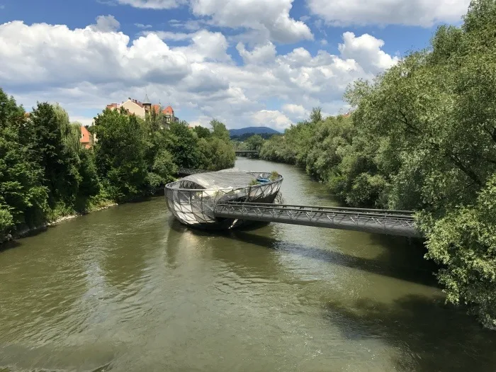 Murinsel in Graz Austria Photo: Heatheronhertravels.com