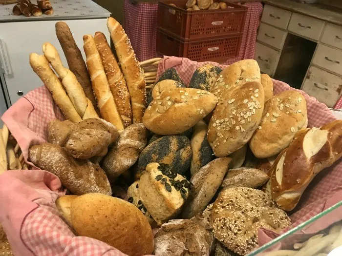 Austrian bread in bakery at Neukirchen, Traunsee Austria Photo: Heatheronhertravels.com