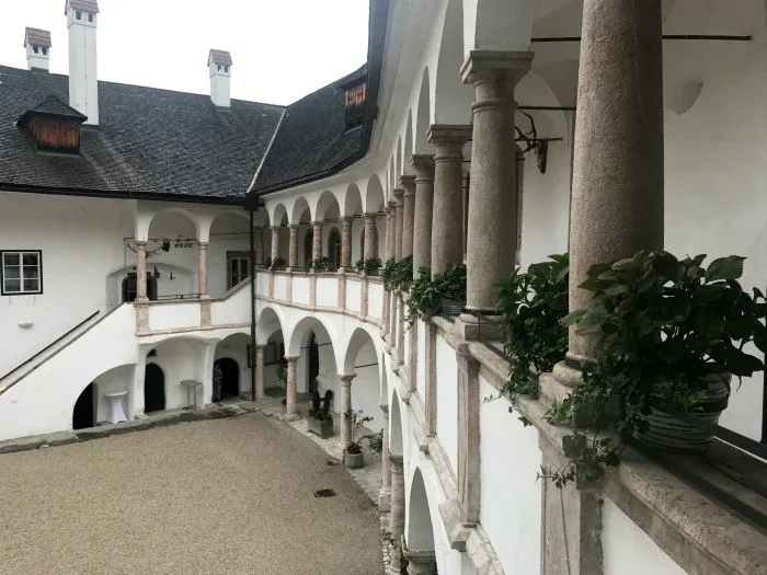 The courtyard of Schloss Ort - Traunsee, Austria Photo: Heatheronhertravels.com