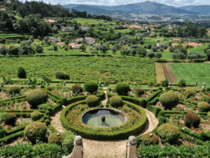 Gardens of Paco de Calheiros in Portugal