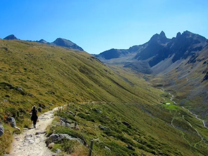 Walking on the trail towards Alp Languard. Hiking in St Moritz Photo © 2018 • The Artful Passport