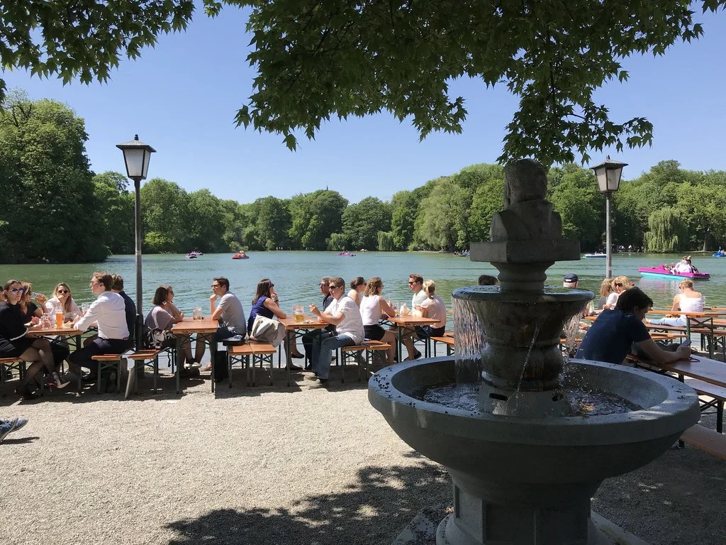 Biergarten in the Englischergarten Munich Photo Heatheronhertravels.com